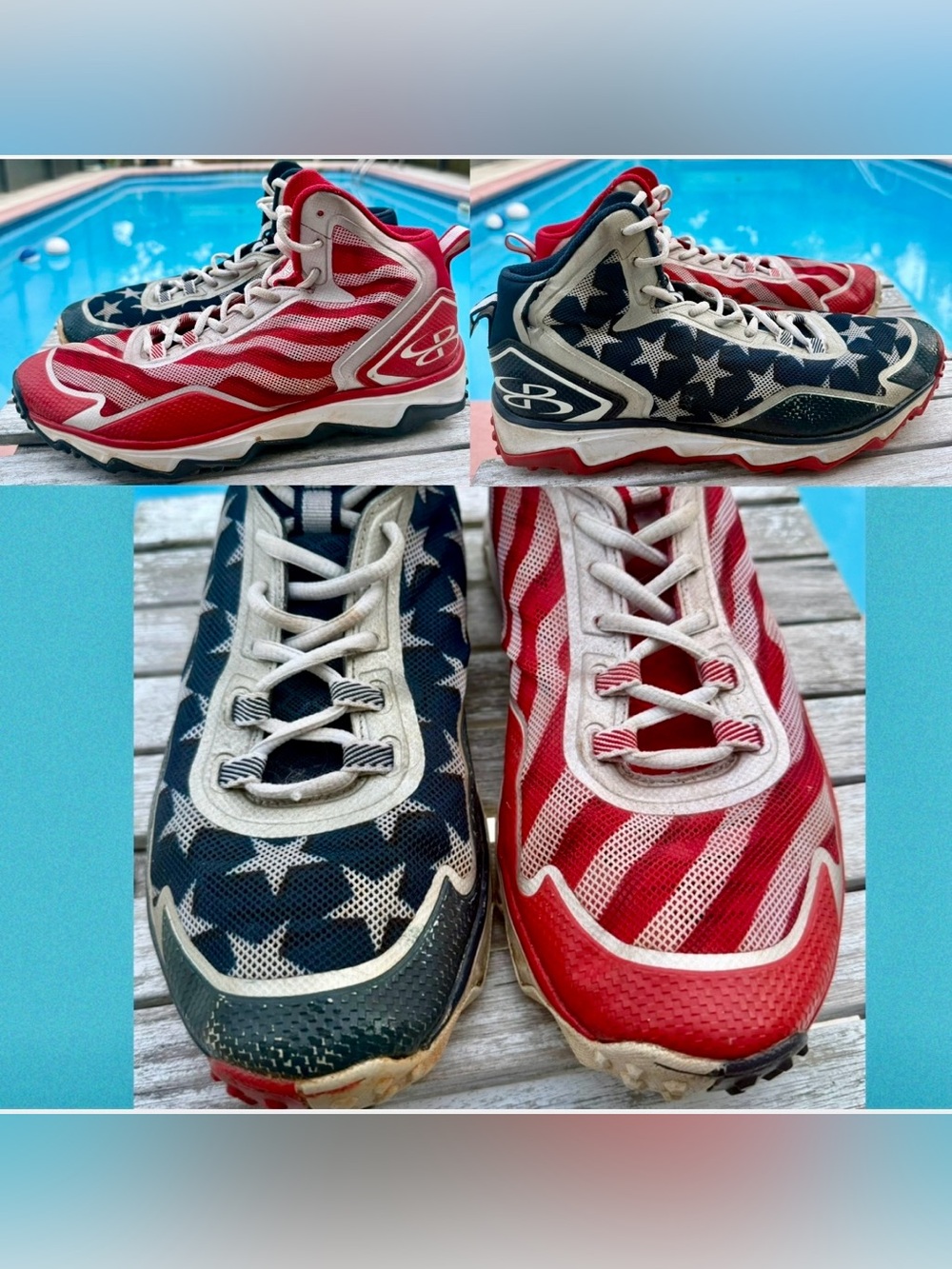 Boombah Commander Patriotic Flag  Turf Shoes Mens Size 11